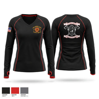 Womens Long Sleeve Vneck Shirt, Flying squad, Navy, Teamtime, Team time, sublimation, custom sports apparel, team uniforms, spirit wear, spiritwear, sports uniforms, custom shirts, team store, custom team store, fundraiser sports, apparel fundraiser