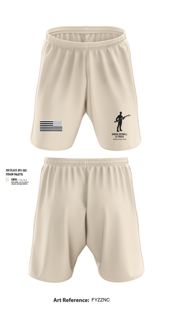 Athletic Shorts With Pockets, Duran Drywall & Finish, , Teamtime, Team time, sublimation, custom sports apparel, team uniforms, spirit wear, spiritwear, sports uniforms, custom shirts, team store, custom team store, fundraiser sports, apparel fundraiser