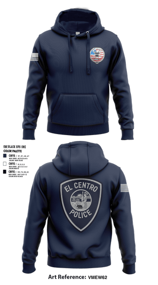 Hoodie, El Centro Police Department SWAT, Police, Teamtime, Team time, sublimation, custom sports apparel, team uniforms, spirit wear, spiritwear, sports uniforms, custom shirts, team store, custom team store, fundraiser sports, apparel fundraiser