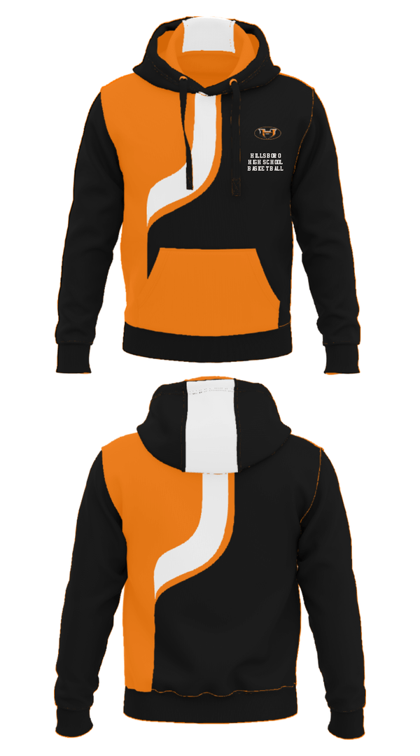 Hoodie, Hillsboro High School Basketball, Men's Basketball, Teamtime, Team time, sublimation, custom sports apparel, team uniforms, spirit wear, spiritwear, sports uniforms, custom shirts, team store, custom team store, fundraiser sports, apparel fundraiser