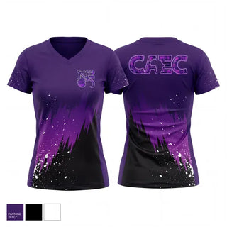 Womens Short Sleeve Vneck Shirt, CAEC Africentric Nubians, Track & Field, Teamtime, Team time, sublimation, custom sports apparel, team uniforms, spirit wear, spiritwear, sports uniforms, custom shirts, team store, custom team store, fundraiser sports, apparel fundraiser