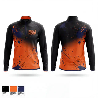 Quarter Zip Jacket, BORN 2 HOOP, Men's Basketball, Teamtime, Team time, sublimation, custom sports apparel, team uniforms, spirit wear, spiritwear, sports uniforms, custom shirts, team store, custom team store, fundraiser sports, apparel fundraiser