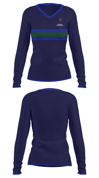 Women's Long Sleeve Vneck Shirt, Rocnrod Productions, , Teamtime, Team time, sublimation, custom sports apparel, team uniforms, spirit wear, spiritwear, sports uniforms, custom shirts, team store, custom team store, fundraiser sports, apparel fundraiser