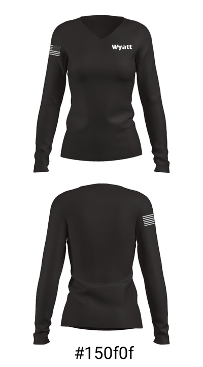 Wyatt 81561122 Women's Long Sleeve V-neck Shirt - 7
