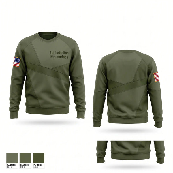 Crew Neck Sweatshirt, 1st battalion 6th marines, Marines, Teamtime, Team time, sublimation, custom sports apparel, team uniforms, spirit wear, spiritwear, sports uniforms, custom shirts, team store, custom team store, fundraiser sports, apparel fundraiser