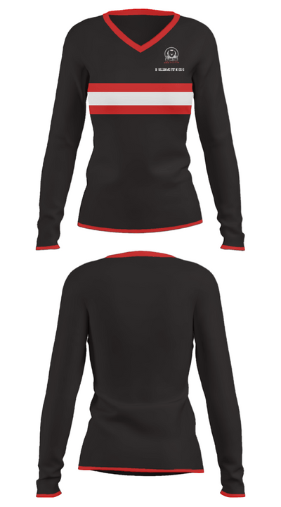 BullDawgFitness 48051784 Women's Long Sleeve V-neck Shirt - 24