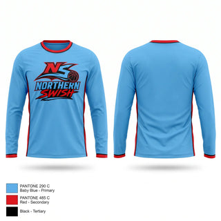 Long Sleeve Performance Shirt, NORTHERN SWISH, Men's Basketball, Teamtime, Team time, sublimation, custom sports apparel, team uniforms, spirit wear, spiritwear, sports uniforms, custom shirts, team store, custom team store, fundraiser sports, apparel fundraiser