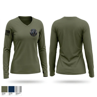 Womens Long Sleeve Vneck Shirt, Strafford Police, Police, Teamtime, Team time, sublimation, custom sports apparel, team uniforms, spirit wear, spiritwear, sports uniforms, custom shirts, team store, custom team store, fundraiser sports, apparel fundraiser