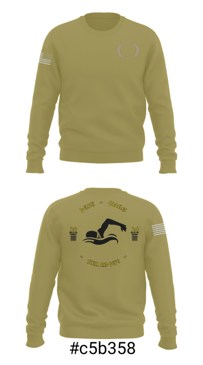 Delphi Community High School Swimming 22863035 Crew Neck Sweatshirt - 16