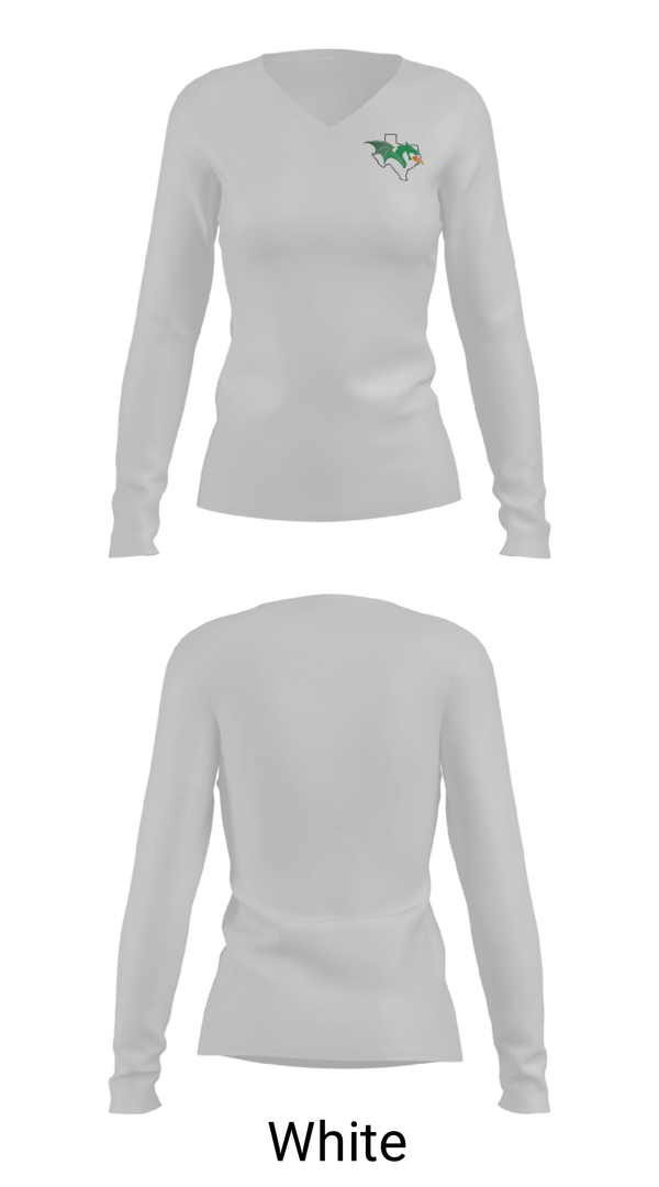 Women's Long Sleeve Vneck Shirt, Bangs High School, Spirit Store, Teamtime, Team time, sublimation, custom sports apparel, team uniforms, spirit wear, spiritwear, sports uniforms, custom shirts, team store, custom team store, fundraiser sports, apparel fundraiser