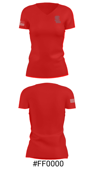 Women's Short Sleeve Vneck Shirt, Silver Lake Regional High School Gymnastics, Spirit Store, Teamtime, Team time, sublimation, custom sports apparel, team uniforms, spirit wear, spiritwear, sports uniforms, custom shirts, team store, custom team store, fundraiser sports, apparel fundraiser