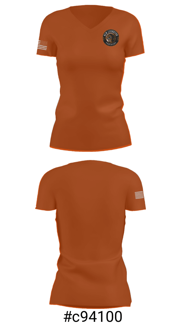 Women's Short Sleeve Vneck Shirt, New Lexington High School Bowling, Bowling, Teamtime, Team time, sublimation, custom sports apparel, team uniforms, spirit wear, spiritwear, sports uniforms, custom shirts, team store, custom team store, fundraiser sports, apparel fundraiser