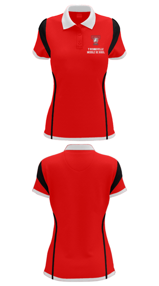 Women's Short Sleeve Performance Polo, Thomasville Middle School, Spirit Store, Teamtime, Team time, sublimation, custom sports apparel, team uniforms, spirit wear, spiritwear, sports uniforms, custom shirts, team store, custom team store, fundraiser sports, apparel fundraiser