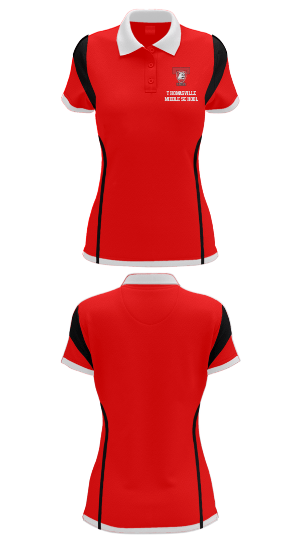 Women's Short Sleeve Performance Polo, Thomasville Middle School, Spirit Store, Teamtime, Team time, sublimation, custom sports apparel, team uniforms, spirit wear, spiritwear, sports uniforms, custom shirts, team store, custom team store, fundraiser sports, apparel fundraiser