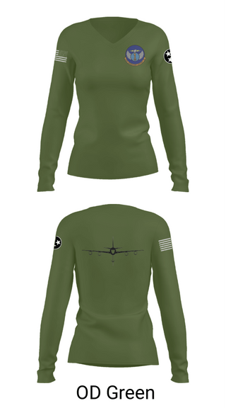 Women's Long Sleeve Vneck Shirt, 134 Operations Support Squadron, Air Force, Teamtime, Team time, sublimation, custom sports apparel, team uniforms, spirit wear, spiritwear, sports uniforms, custom shirts, team store, custom team store, fundraiser sports, apparel fundraiser