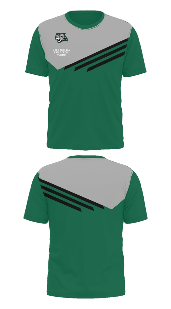 Short Sleeve Performance Shirt, Emerald Ridge High School Swimming, Swimming, Teamtime, Team time, sublimation, custom sports apparel, team uniforms, spirit wear, spiritwear, sports uniforms, custom shirts, team store, custom team store, fundraiser sports, apparel fundraiser