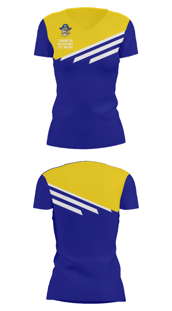 Women's Short Sleeve Vneck Shirt, Crookston High School Ice Hockey, Ice Hockey, Teamtime, Team time, sublimation, custom sports apparel, team uniforms, spirit wear, spiritwear, sports uniforms, custom shirts, team store, custom team store, fundraiser sports, apparel fundraiser