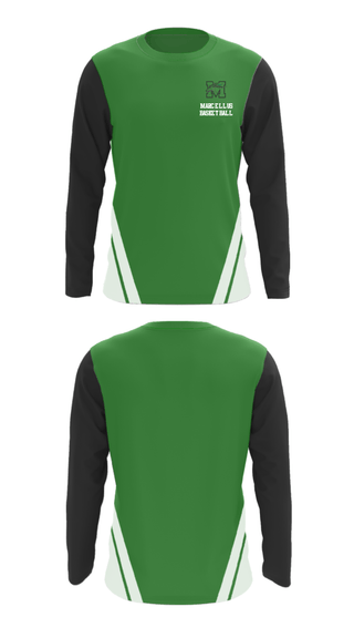 Long Sleeve Performance Shirt, Marcellus Senior High School Basketball, Men's Basketball, Teamtime, Team time, sublimation, custom sports apparel, team uniforms, spirit wear, spiritwear, sports uniforms, custom shirts, team store, custom team store, fundraiser sports, apparel fundraiser