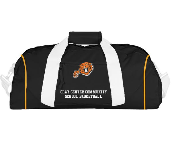Duffle Bag, Clay Center Community School Basketball, Women's Basketball, Teamtime, Team time, sublimation, custom sports apparel, team uniforms, spirit wear, spiritwear, sports uniforms, custom shirts, team store, custom team store, fundraiser sports, apparel fundraiser