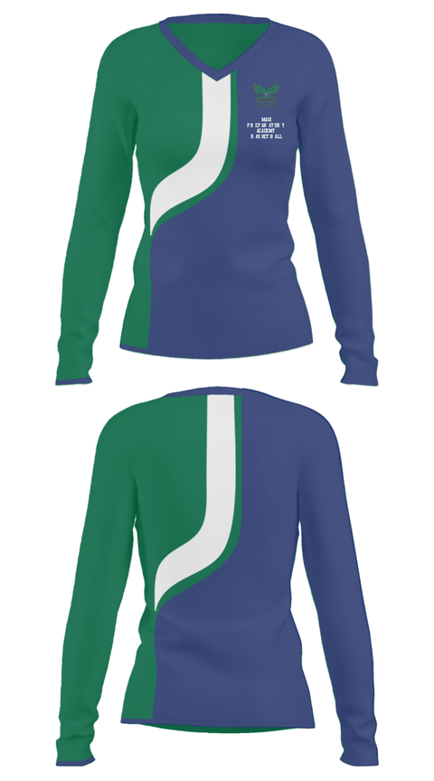 Women's Long Sleeve Vneck Shirt, Maui Preparatory Academy Basketball, Wrestling, Teamtime, Team time, sublimation, custom sports apparel, team uniforms, spirit wear, spiritwear, sports uniforms, custom shirts, team store, custom team store, fundraiser sports, apparel fundraiser