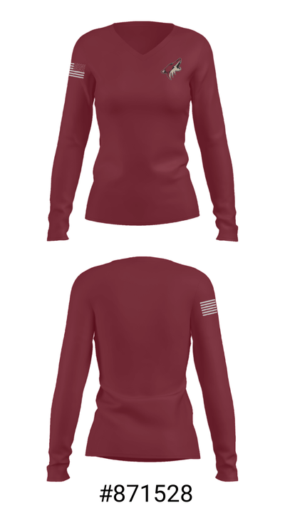 Kittitas Middle School Wrestling 91304160 Women's Long Sleeve V-neck Shirt - 20