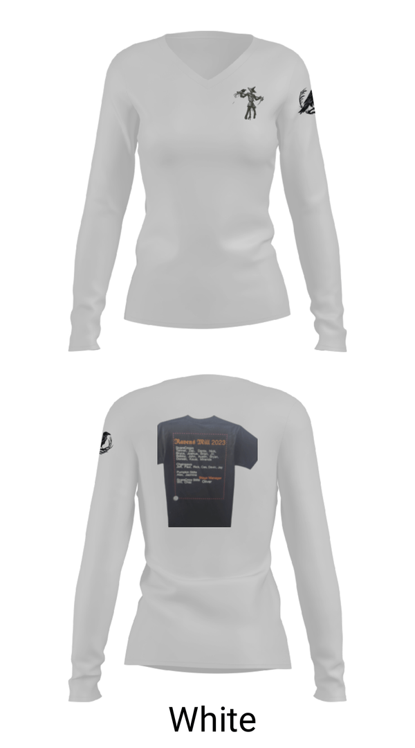 Women's Long Sleeve Vneck Shirt, Ravens mill 2023, , Teamtime, Team time, sublimation, custom sports apparel, team uniforms, spirit wear, spiritwear, sports uniforms, custom shirts, team store, custom team store, fundraiser sports, apparel fundraiser