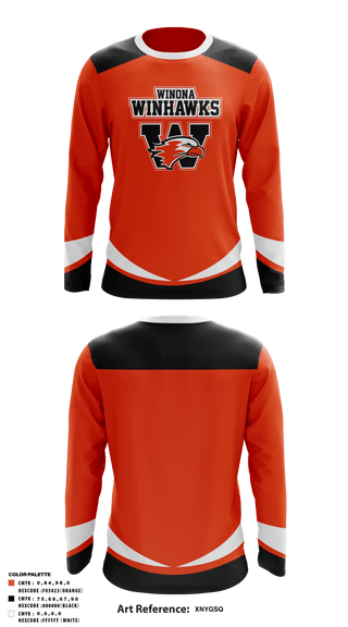 Long Sleeve Performance Shirt, Winona Winhawks, Ice Hockey, Teamtime, Team time, sublimation, custom sports apparel, team uniforms, spirit wear, spiritwear, sports uniforms, custom shirts, team store, custom team store, fundraiser sports, apparel fundraiser