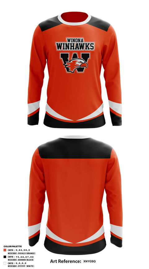 Long Sleeve Performance Shirt, Winona Winhawks, Ice Hockey, Teamtime, Team time, sublimation, custom sports apparel, team uniforms, spirit wear, spiritwear, sports uniforms, custom shirts, team store, custom team store, fundraiser sports, apparel fundraiser