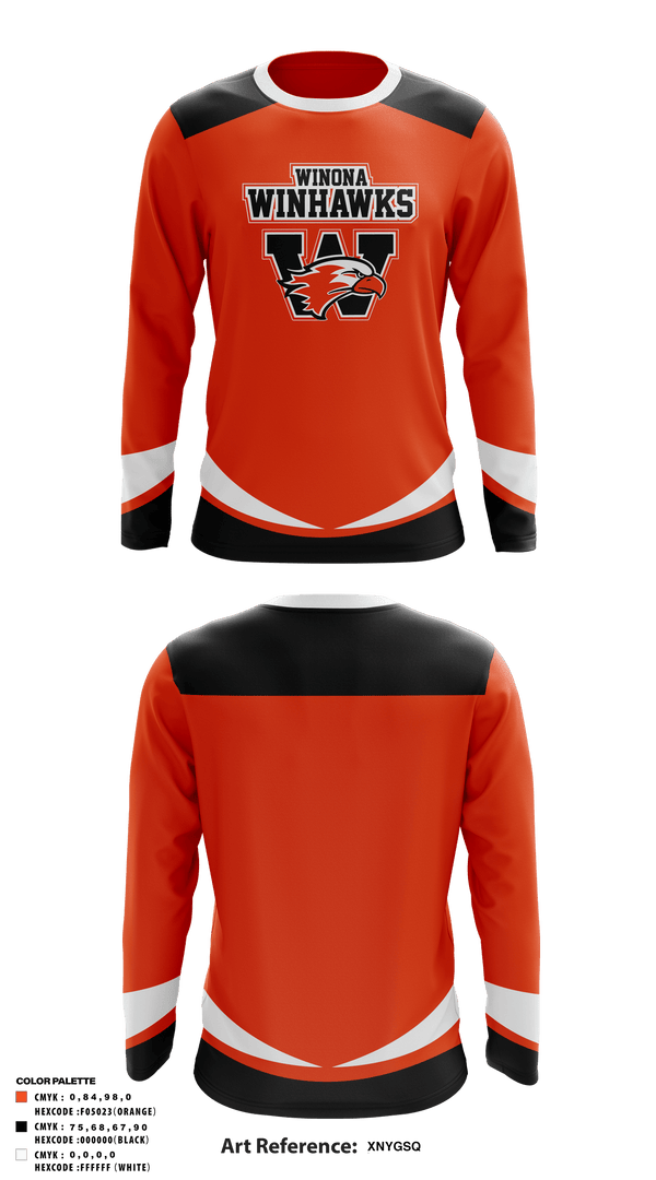 Long Sleeve Performance Shirt, Winona Winhawks, Ice Hockey, Teamtime, Team time, sublimation, custom sports apparel, team uniforms, spirit wear, spiritwear, sports uniforms, custom shirts, team store, custom team store, fundraiser sports, apparel fundraiser