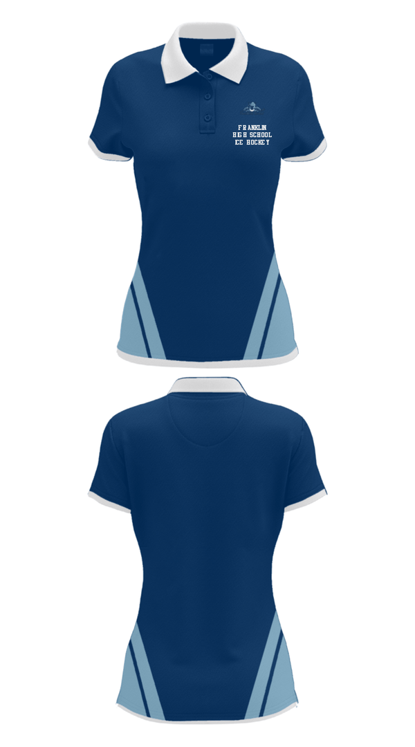 Women's Short Sleeve Performance Polo, Franklin High School Ice hockey, Ice Hockey, Teamtime, Team time, sublimation, custom sports apparel, team uniforms, spirit wear, spiritwear, sports uniforms, custom shirts, team store, custom team store, fundraiser sports, apparel fundraiser