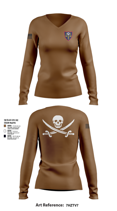 TDS 47878171 Women's Long Sleeve V-neck Shirt - 101