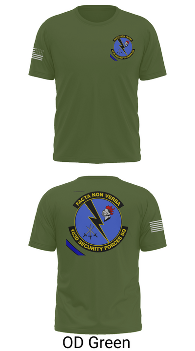 103d SECURITY FORCES SQUADRON 19845829 Short Sleeve Performance Shirt - 56