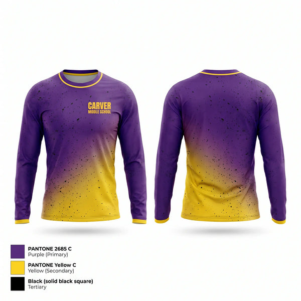 Long Sleeve Performance Shirt, CARVER MIDDLE SCHOOL, , Teamtime, Team time, sublimation, custom sports apparel, team uniforms, spirit wear, spiritwear, sports uniforms, custom shirts, team store, custom team store, fundraiser sports, apparel fundraiser