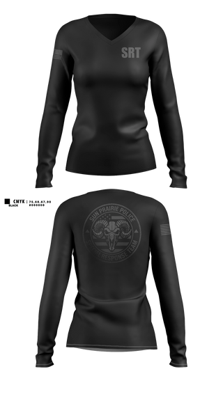 Womens Long Sleeve Vneck Shirt, SRT, Police, Teamtime, Team time, sublimation, custom sports apparel, team uniforms, spirit wear, spiritwear, sports uniforms, custom shirts, team store, custom team store, fundraiser sports, apparel fundraiser