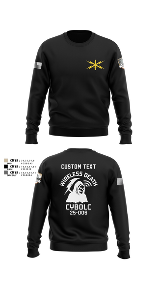 Crew Neck Sweatshirt, Bravo Company, 401st Cyber Battalion, Army, Teamtime, Team time, sublimation, custom sports apparel, team uniforms, spirit wear, spiritwear, sports uniforms, custom shirts, team store, custom team store, fundraiser sports, apparel fundraiser