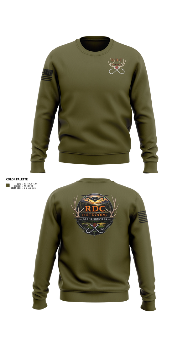 Crew Neck Sweatshirt, RDC Outdoors, Police, Teamtime, Team time, sublimation, custom sports apparel, team uniforms, spirit wear, spiritwear, sports uniforms, custom shirts, team store, custom team store, fundraiser sports, apparel fundraiser