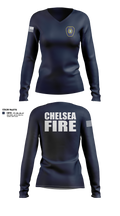 Chelsea Fire Women's Long Sleeve V-neck Shirt - 11