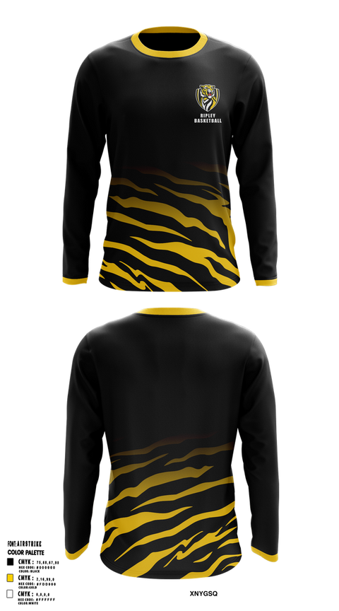 Long Sleeve Performance Shirt, Ripley Middle School Basketball, Men's Basketball, Teamtime, Team time, sublimation, custom sports apparel, team uniforms, spirit wear, spiritwear, sports uniforms, custom shirts, team store, custom team store, fundraiser sports, apparel fundraiser