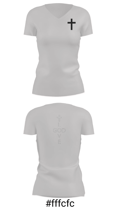 Believers 63492345 Women's Short Sleeve V-neck Shirt - 21