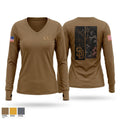 MSRON Women's Long Sleeve V-neck Shirt - 1