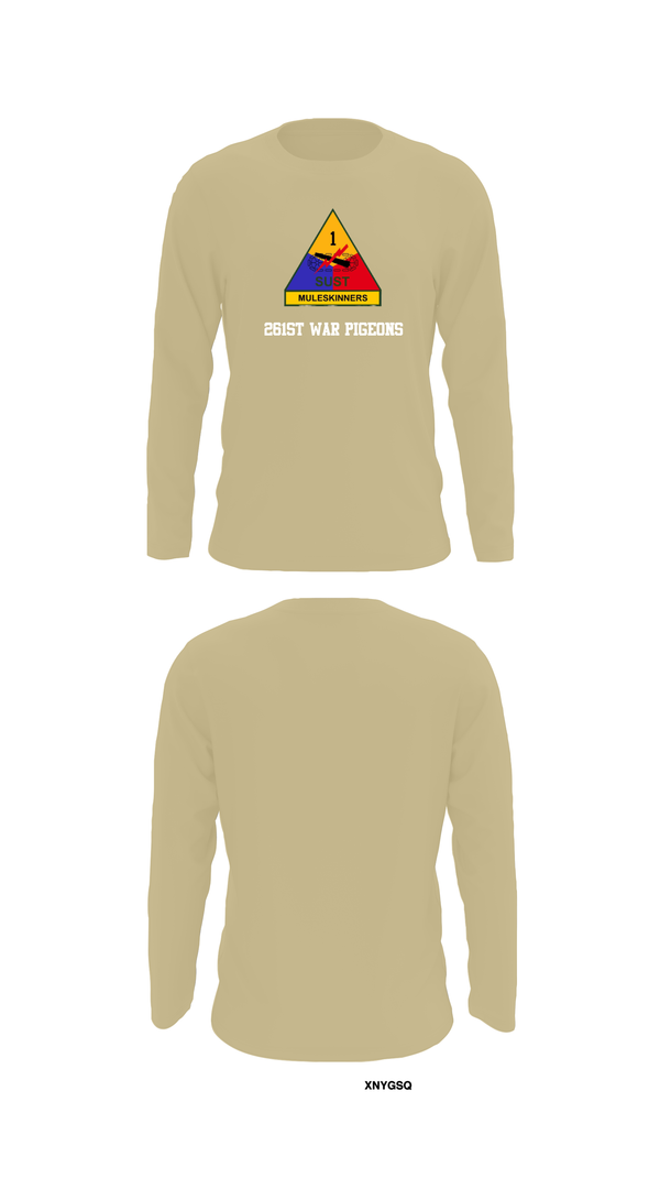 Long Sleeve Performance Shirt, 261st War Pigeons, Army, Teamtime, Team time, sublimation, custom sports apparel, team uniforms, spirit wear, spiritwear, sports uniforms, custom shirts, team store, custom team store, fundraiser sports, apparel fundraiser