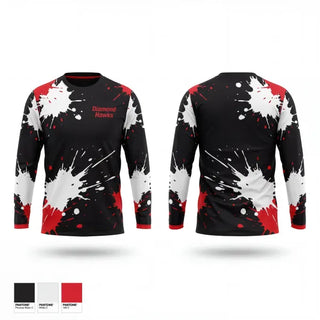 Long Sleeve Performance Shirt, Diamond Hawks, Softball, Teamtime, Team time, sublimation, custom sports apparel, team uniforms, spirit wear, spiritwear, sports uniforms, custom shirts, team store, custom team store, fundraiser sports, apparel fundraiser