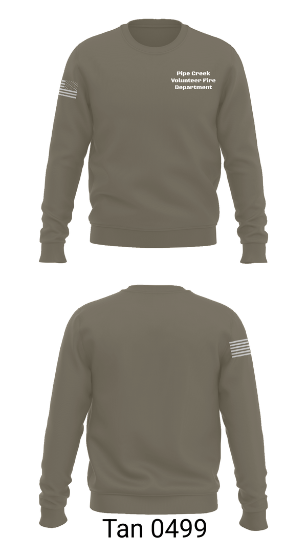 Crew Neck Sweatshirt, Pipe Creek Volunteer Fire Department, Fire Department, Teamtime, Team time, sublimation, custom sports apparel, team uniforms, spirit wear, spiritwear, sports uniforms, custom shirts, team store, custom team store, fundraiser sports, apparel fundraiser