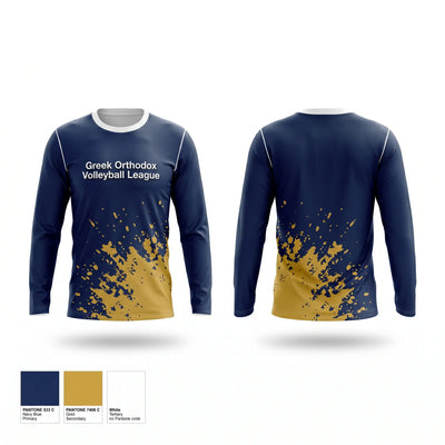 Greek Orthodox Volleyball League 97213591 Long Sleeve Performance Shirt 2
