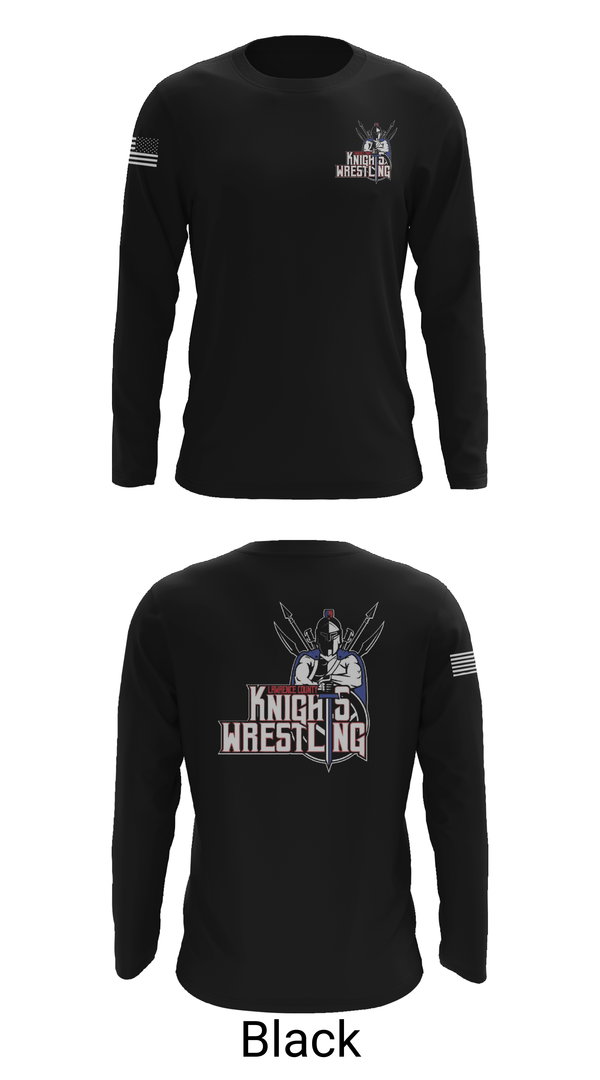 Long Sleeve Performance Shirt, Lawrence County Knights, Wrestling, Teamtime, Team time, sublimation, custom sports apparel, team uniforms, spirit wear, spiritwear, sports uniforms, custom shirts, team store, custom team store, fundraiser sports, apparel fundraiser
