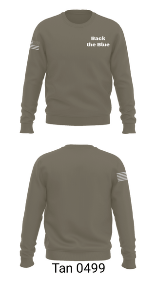 Crew Neck Sweatshirt, Back the Blue, Police, Teamtime, Team time, sublimation, custom sports apparel, team uniforms, spirit wear, spiritwear, sports uniforms, custom shirts, team store, custom team store, fundraiser sports, apparel fundraiser