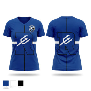 Womens Short Sleeve Vneck Shirt, Reading Blue Devils, Men's Soccer, Teamtime, Team time, sublimation, custom sports apparel, team uniforms, spirit wear, spiritwear, sports uniforms, custom shirts, team store, custom team store, fundraiser sports, apparel fundraiser