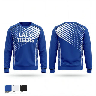Crew Neck Sweatshirt, Lady Tigers, Softball, Teamtime, Team time, sublimation, custom sports apparel, team uniforms, spirit wear, spiritwear, sports uniforms, custom shirts, team store, custom team store, fundraiser sports, apparel fundraiser