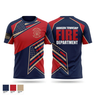 Short Sleeve Performance Shirt, Johnson township fire department, Fire Department, Teamtime, Team time, sublimation, custom sports apparel, team uniforms, spirit wear, spiritwear, sports uniforms, custom shirts, team store, custom team store, fundraiser sports, apparel fundraiser