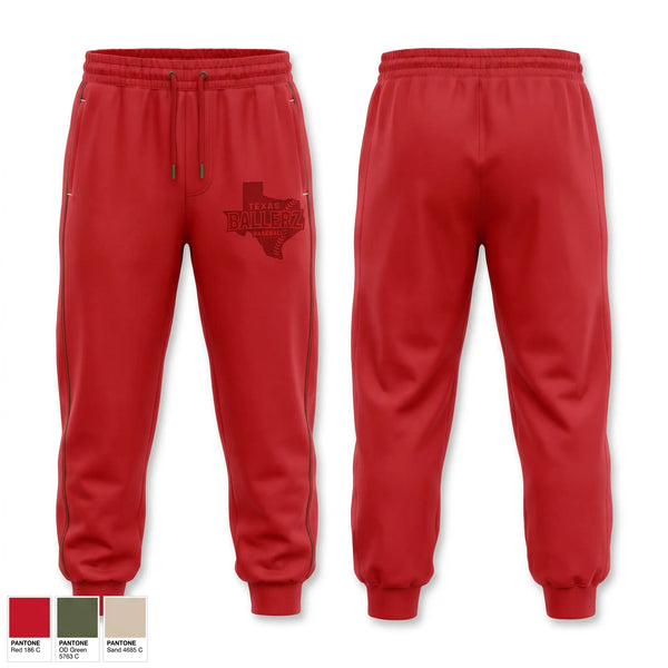 Sweatpants, Texas Ballerz, Baseball, Teamtime, Team time, sublimation, custom sports apparel, team uniforms, spirit wear, spiritwear, sports uniforms, custom shirts, team store, custom team store, fundraiser sports, apparel fundraiser